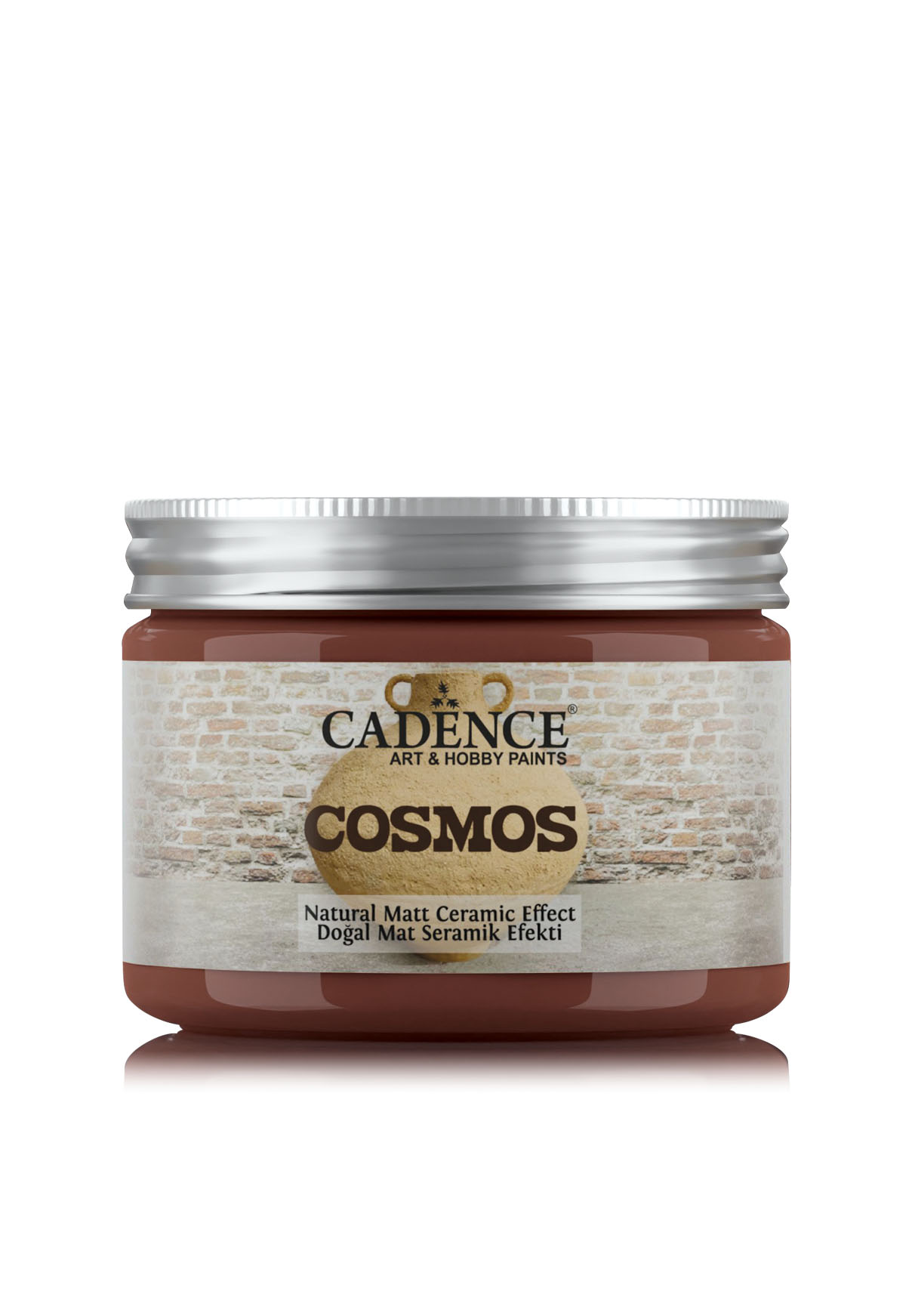 COSMOS%20DOĞAL%20MAT%20SERAMİK%20EFEKT%20CS-14%20PASLI%20KAHVE%20150%20ML